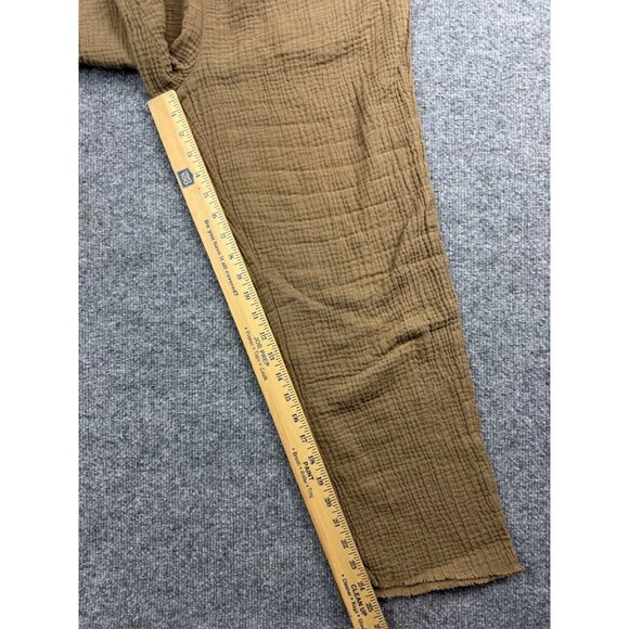 Rails Agnes Pull-on Pant Women's M Canteen 100% Cotton Gauze Wide Leg Raw Hem - Picture 6 of 13